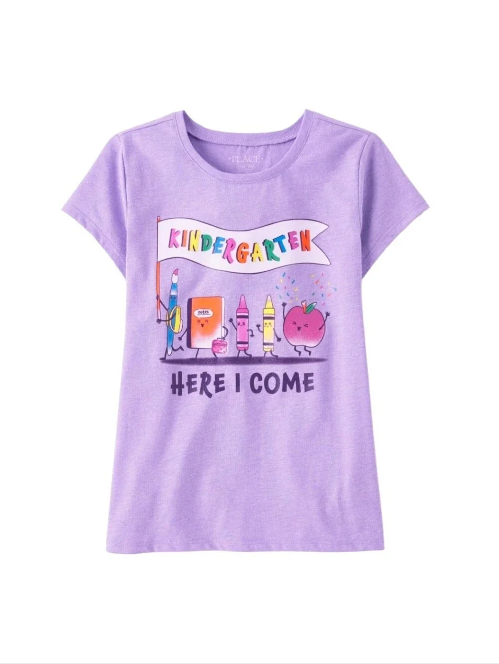 The Children's Place Lavender 'Kindergarten Here I Come' Graphic Shortsleeve Tee